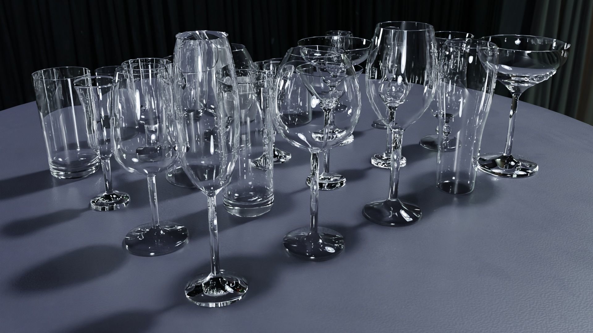 Glass pack collection - 3D model prop gameready Low-poly 3D model_10