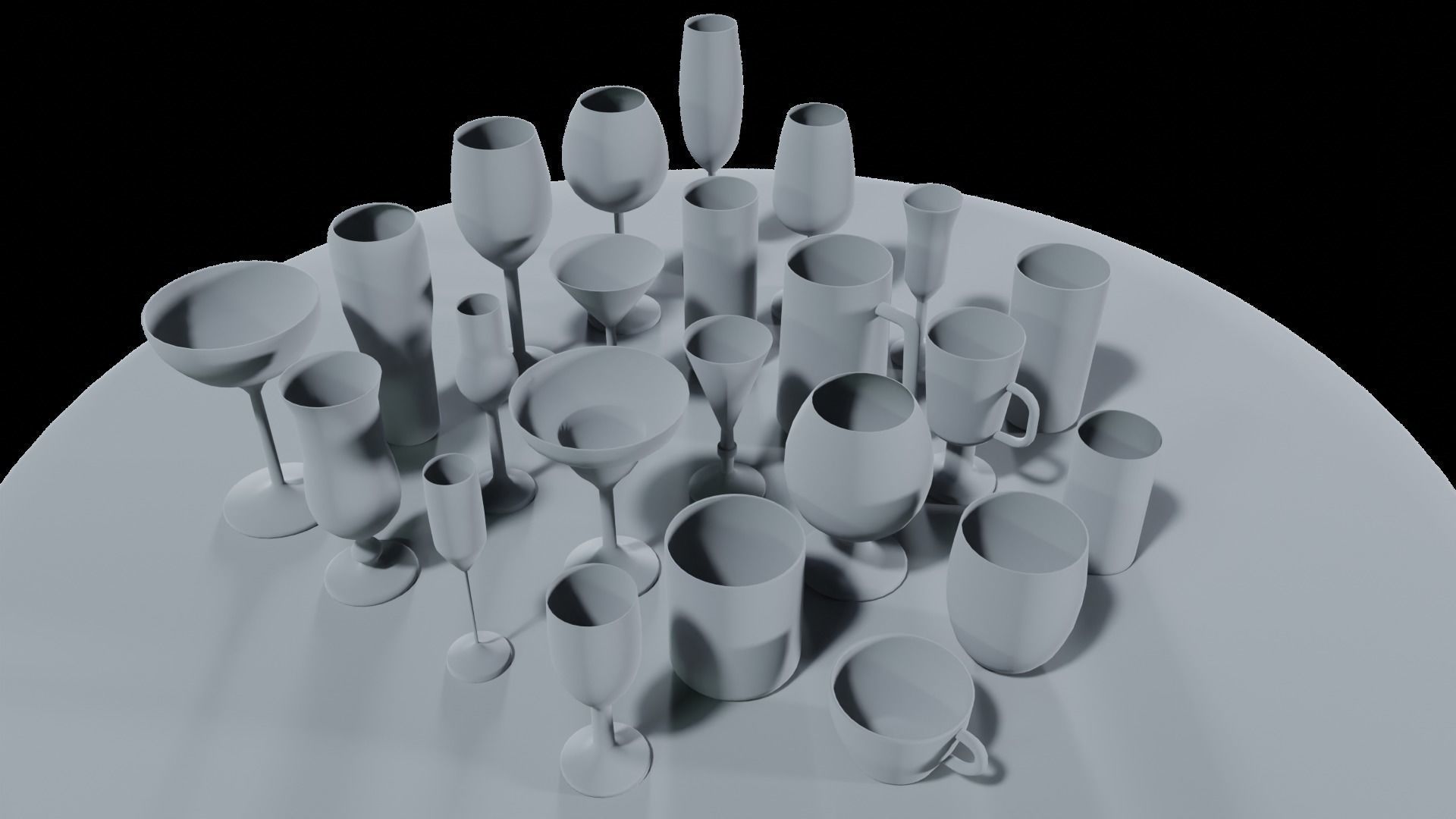 Glass pack collection - 3D model prop gameready Low-poly 3D model_32