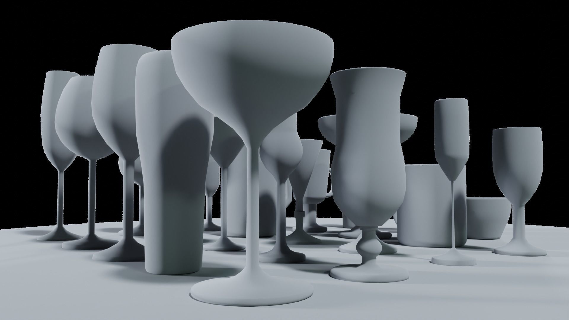 Glass pack collection - 3D model prop gameready Low-poly 3D model_36