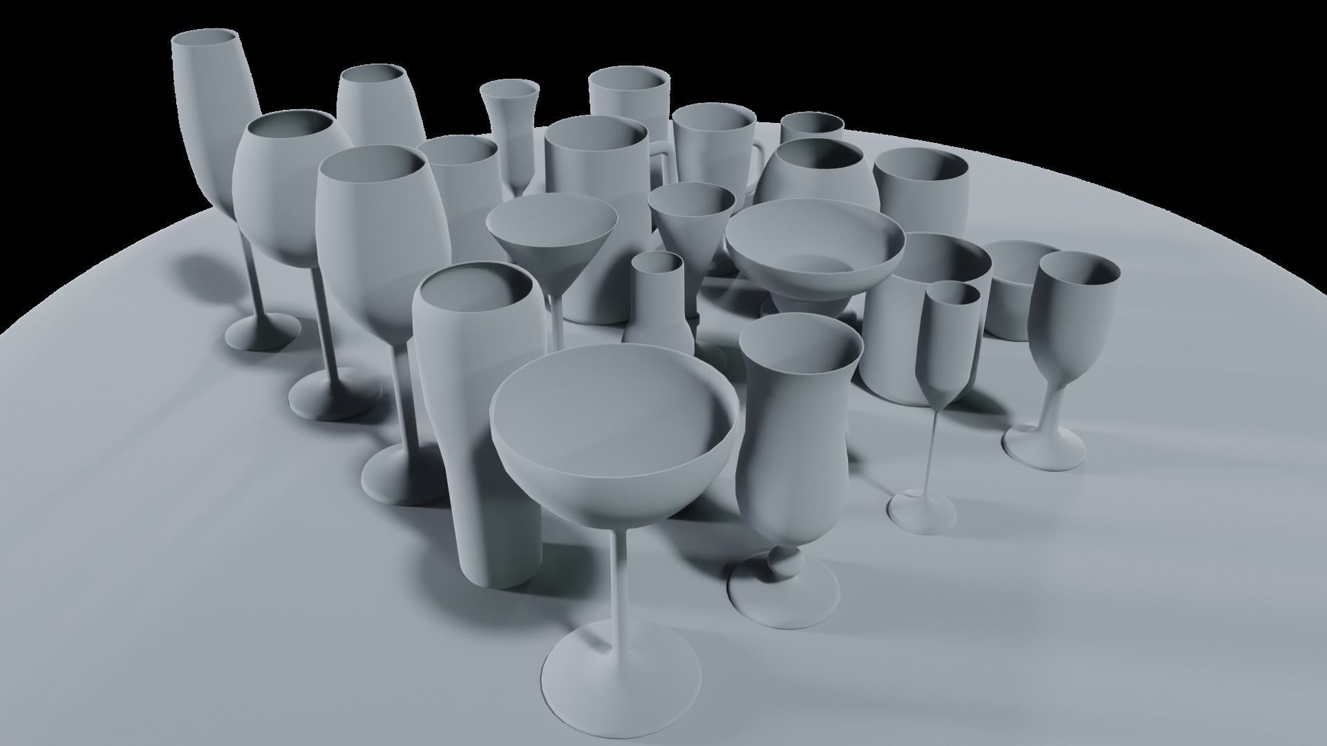 Glass pack collection - 3D model prop gameready Low-poly 3D model_34