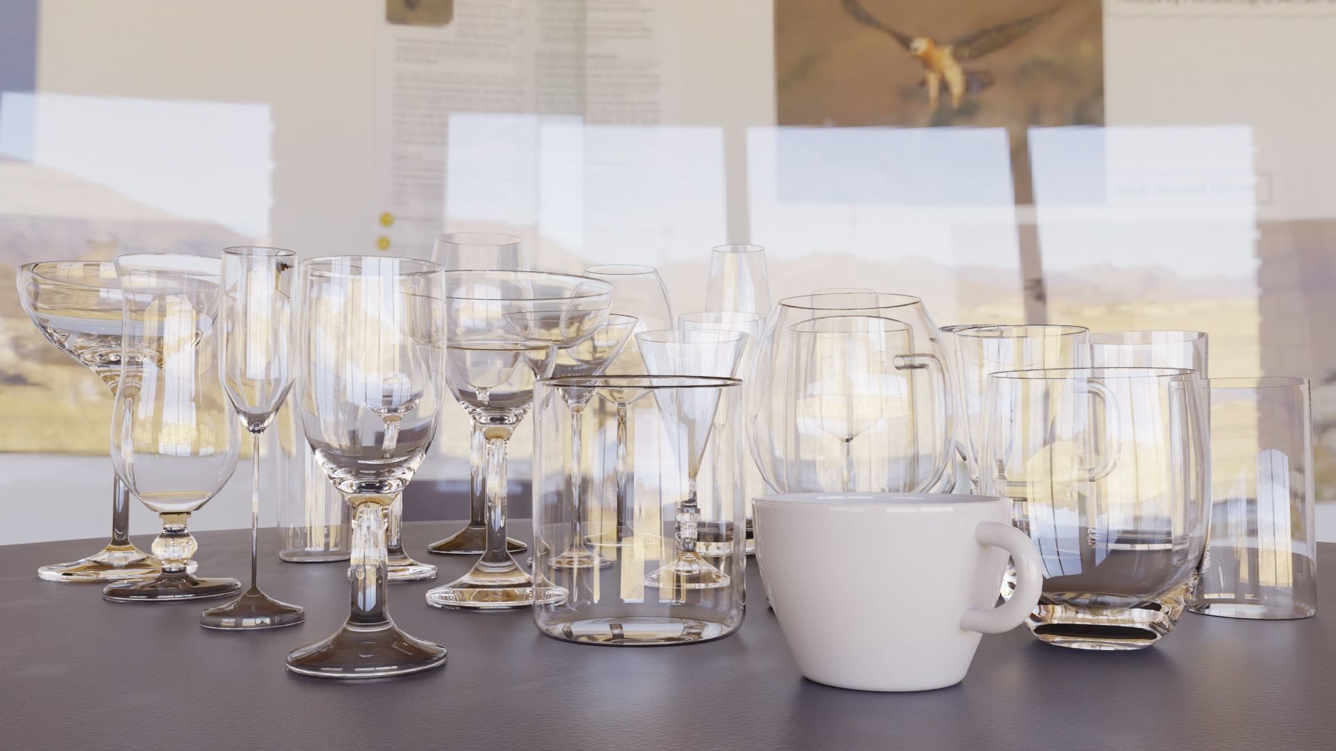 Glass pack collection - 3D model prop gameready Low-poly 3D model_14