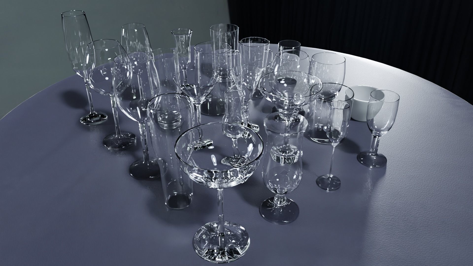 Glass pack collection - 3D model prop gameready Low-poly 3D model_7