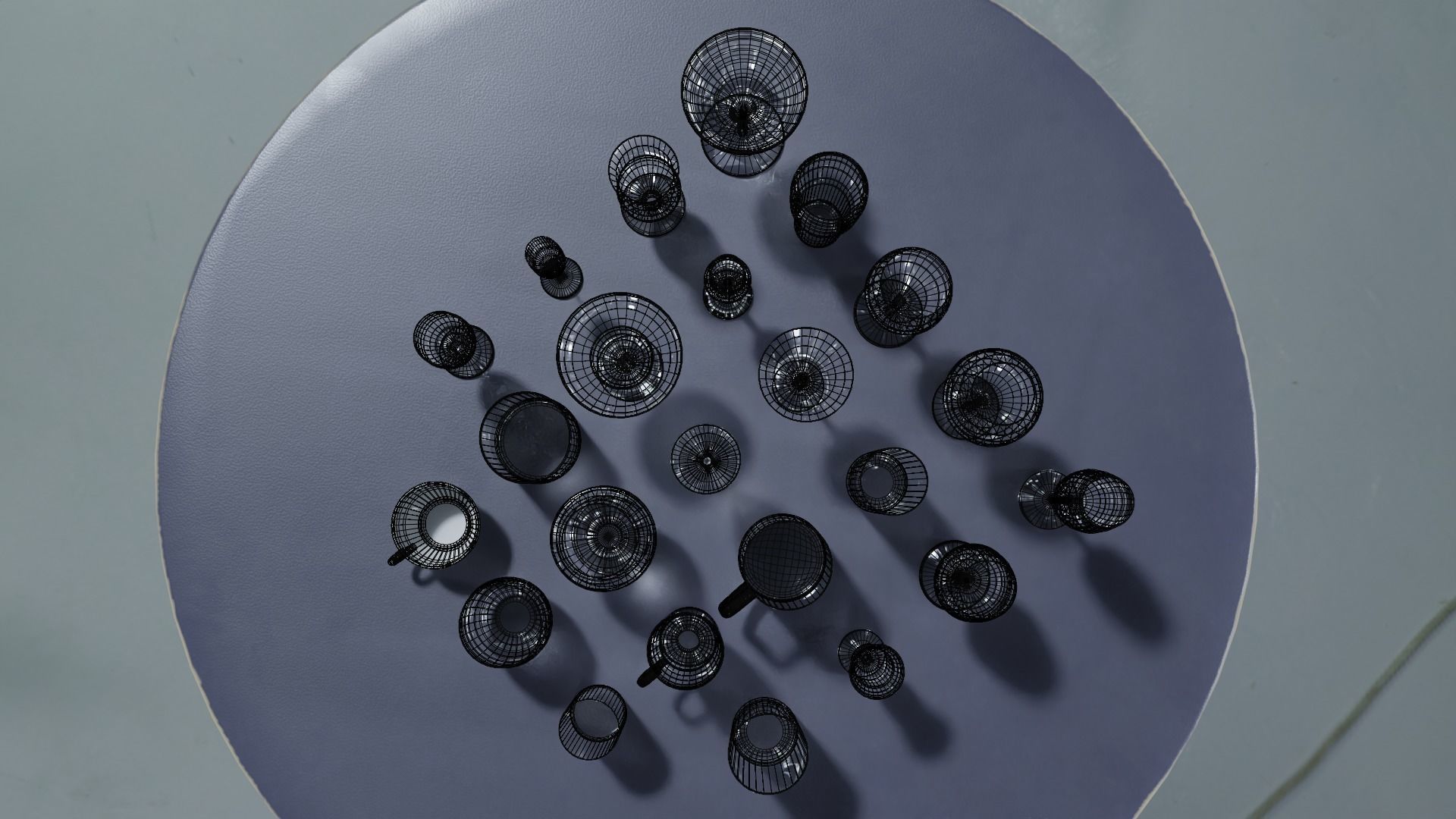 Glass pack collection - 3D model prop gameready Low-poly 3D model_31