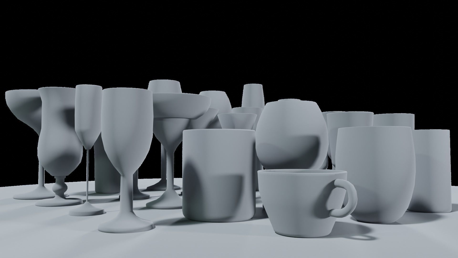 Glass pack collection - 3D model prop gameready Low-poly 3D model_37