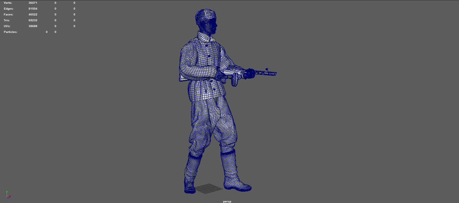 INFANTY GUARD pose 3D model_8