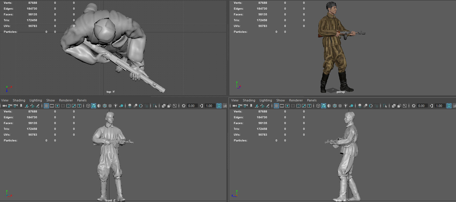 INFANTY GUARD pose 3D model_10