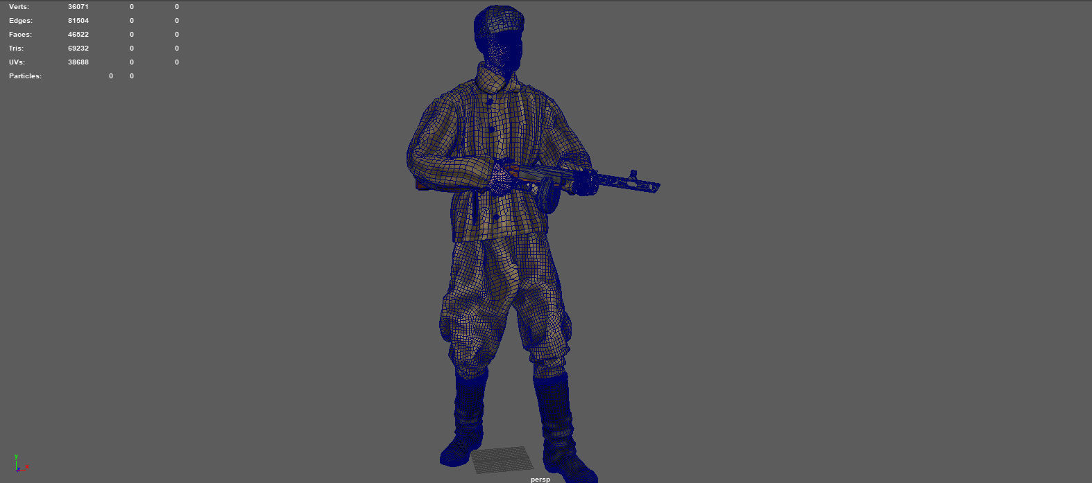 INFANTY GUARD pose 3D model_6