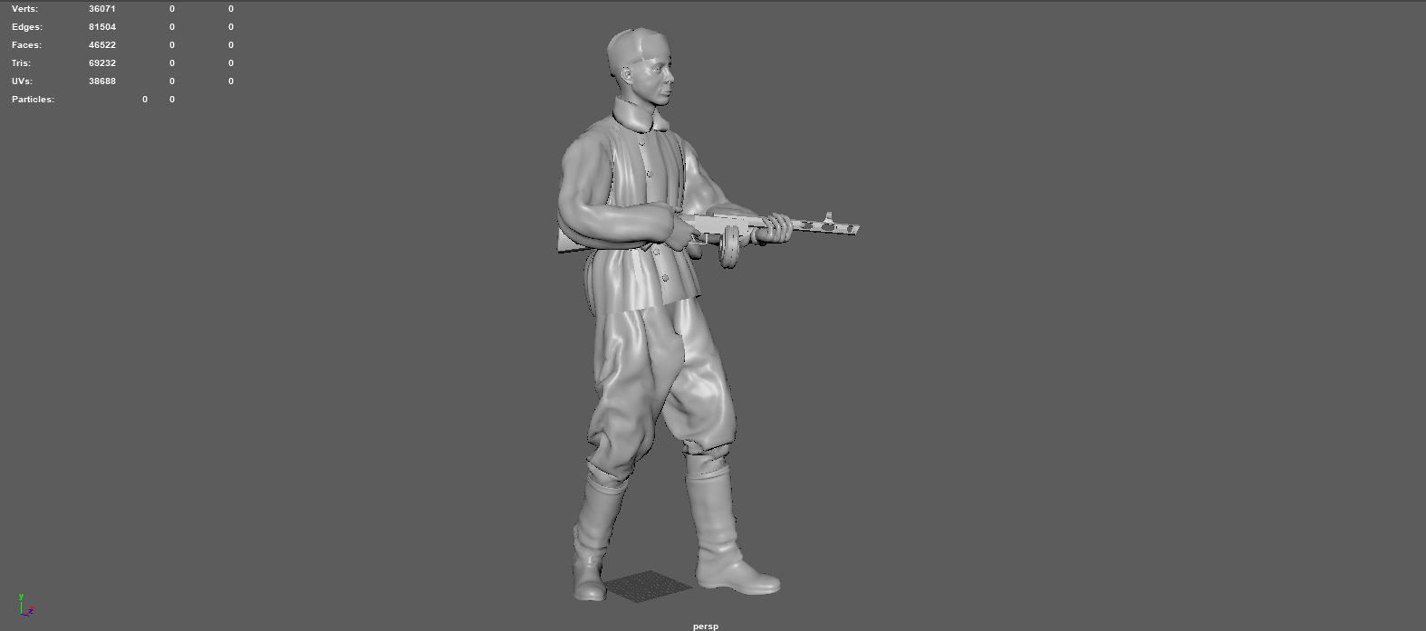 INFANTY GUARD pose 3D model_5