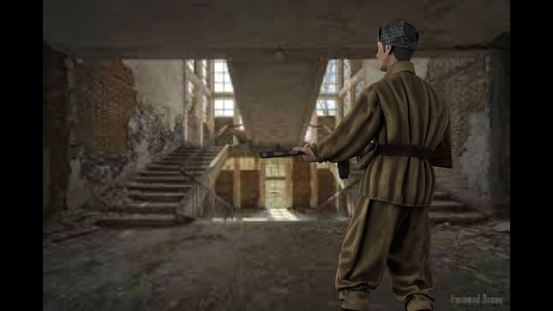 INFANTY GUARD pose 3D model_1