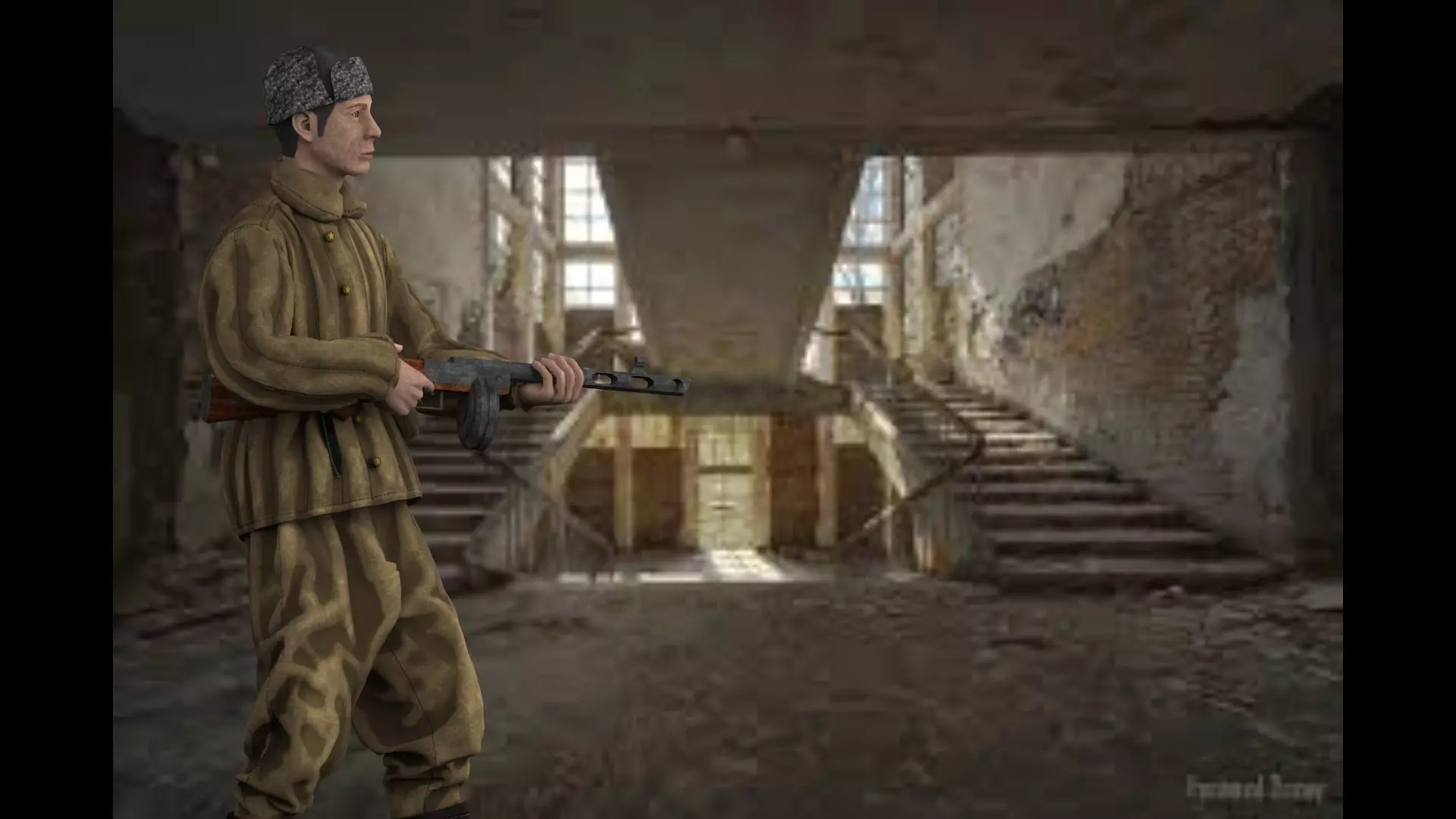 INFANTY GUARD pose 3D model_0