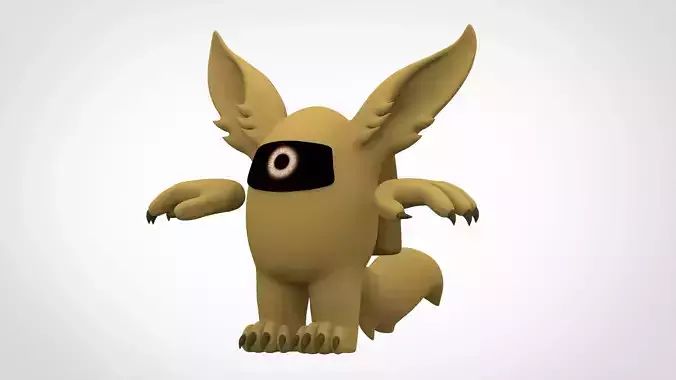 Among Us Gold Werewolf Low-poly 3D model