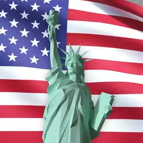 Low poly Statue of Liberty Low-poly 3D model