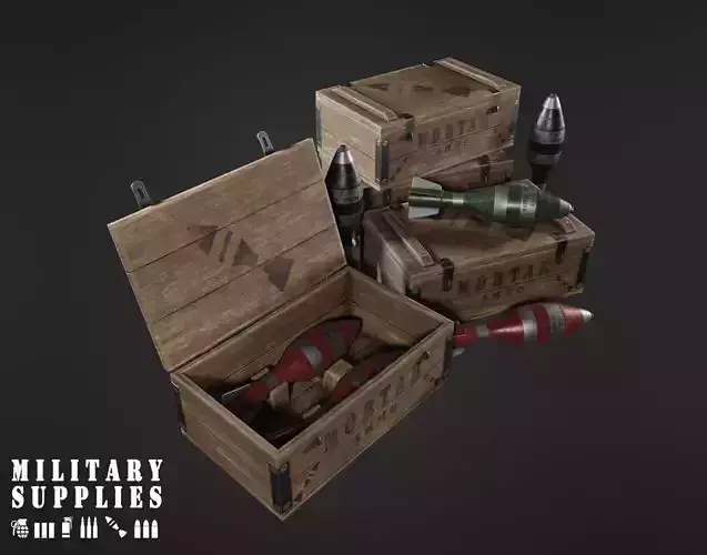 Military Supplies Pack - Mortar Ammo Box