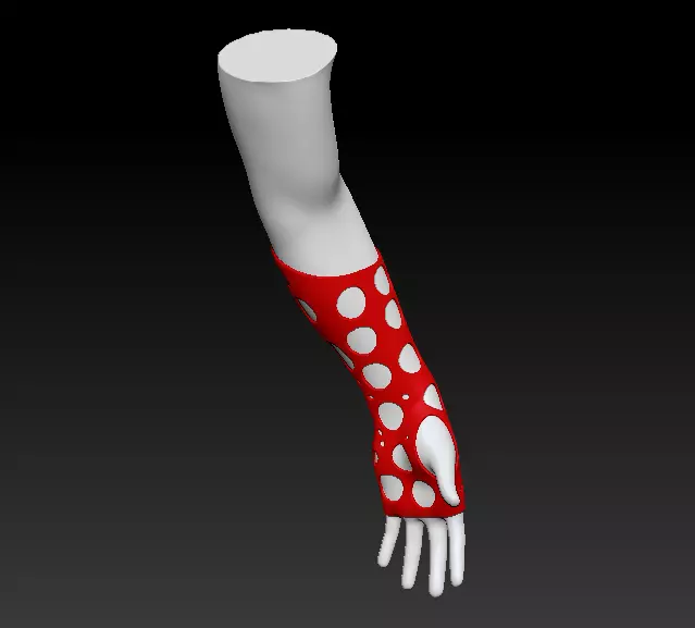 Arm splint - includes arm - Ferula 3D model_0
