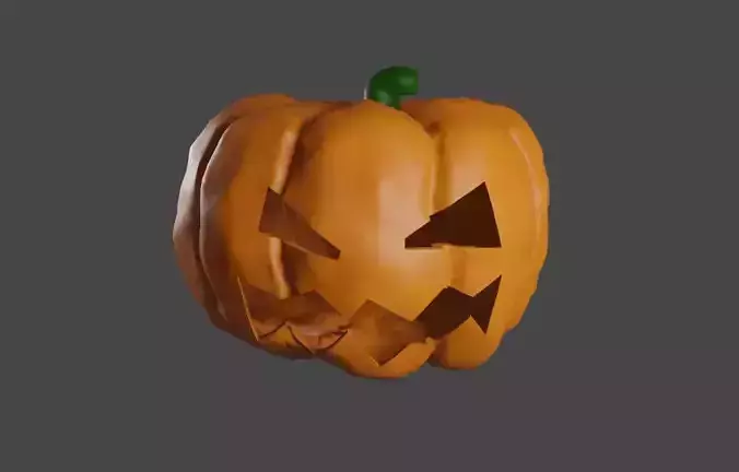 Pumpkin Head Halloween High Poly - Cabeca Abobora