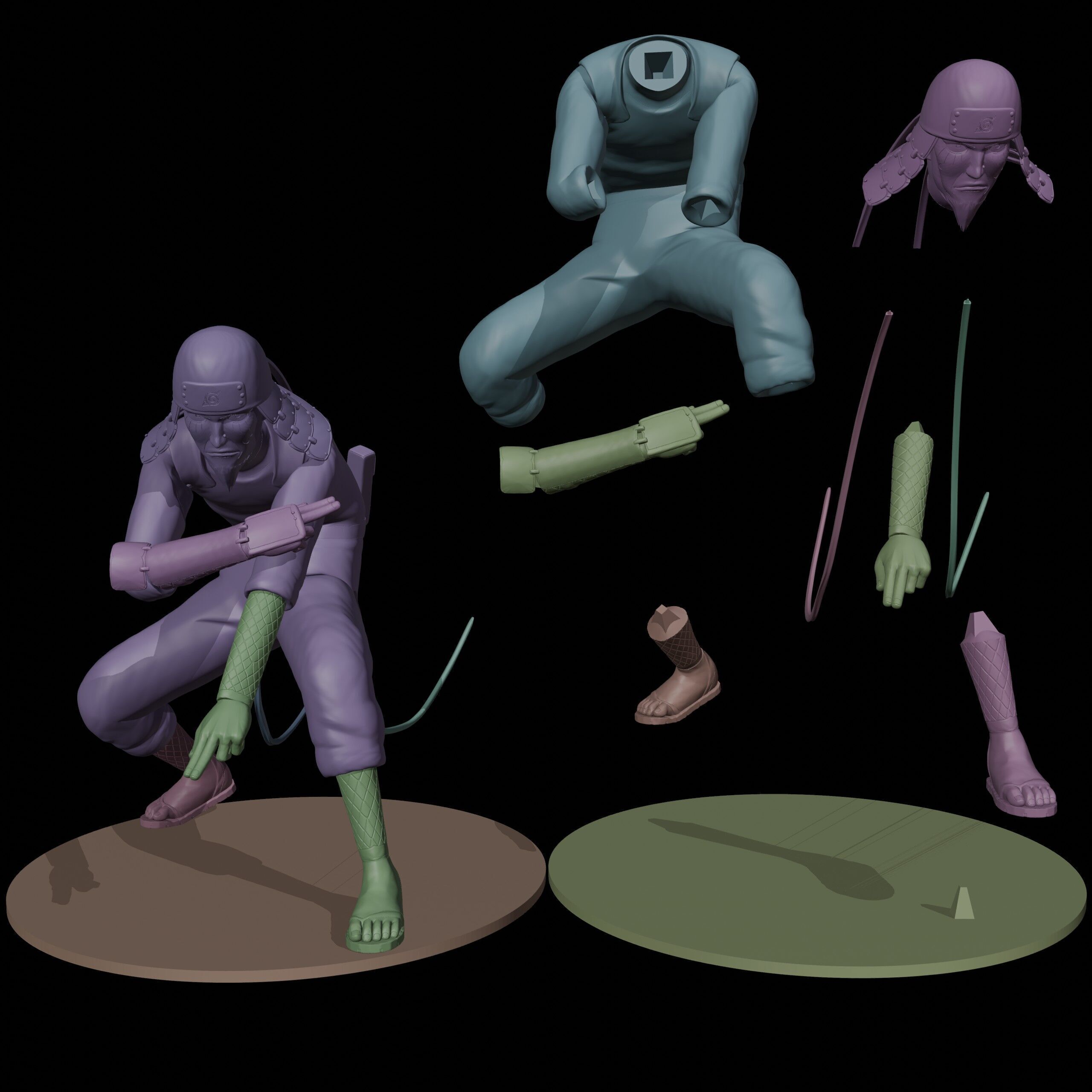 Hiruzen Sarutobi The Third Hokage from Naruto 3D print model_12