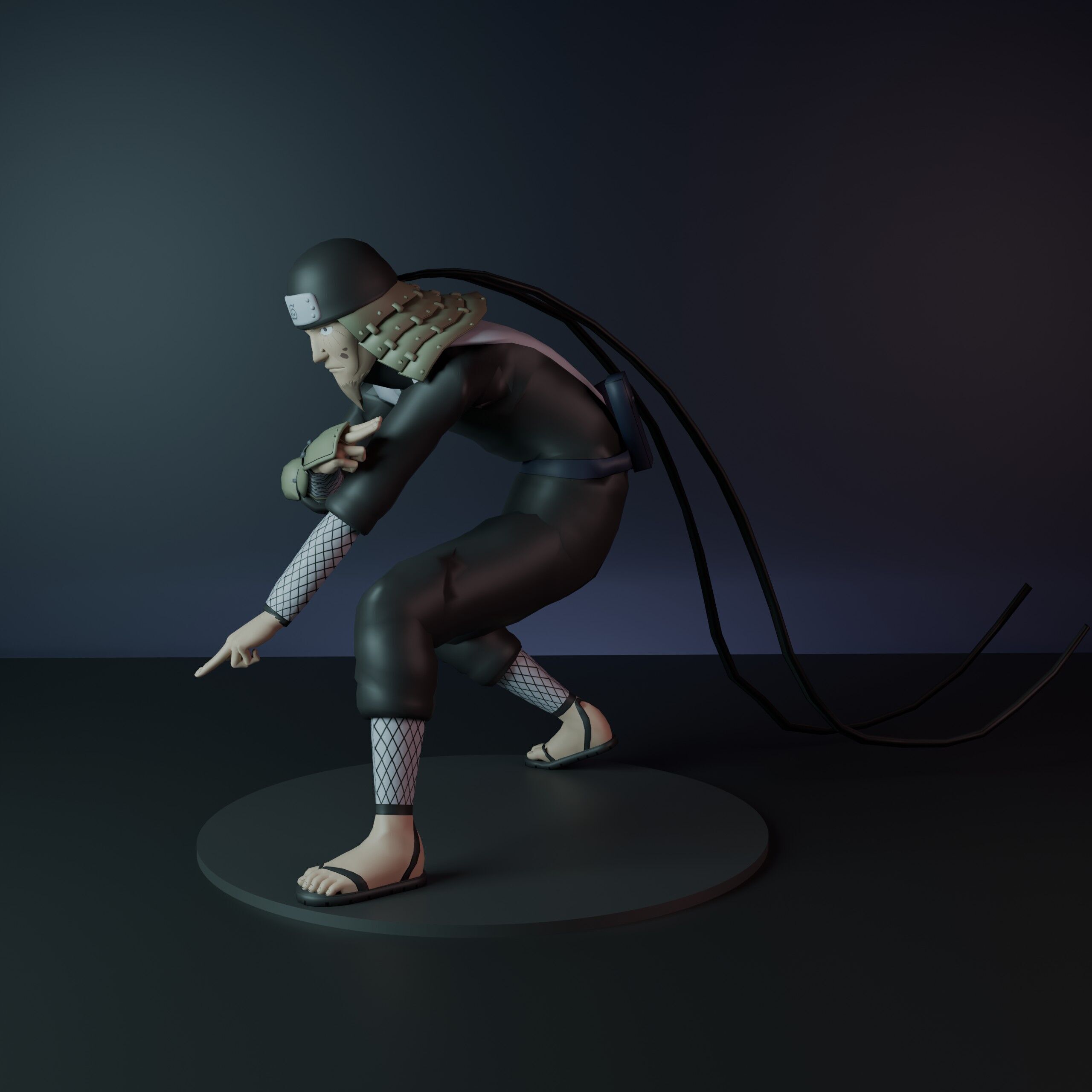 Hiruzen Sarutobi The Third Hokage from Naruto 3D print model_2