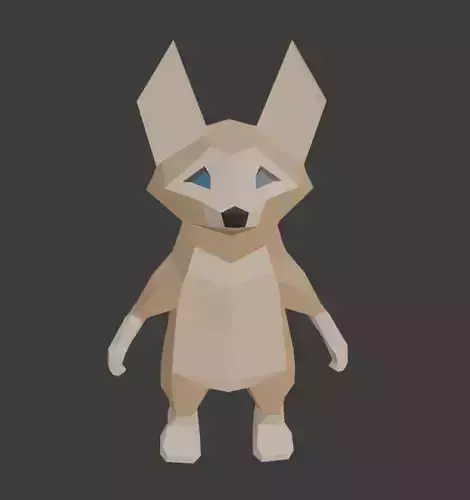 Low Poly Fennec Fox