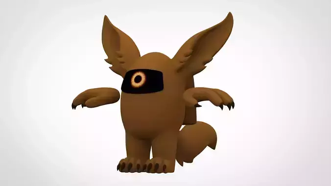 Among Us Brown Werewolf Low-poly 3D model