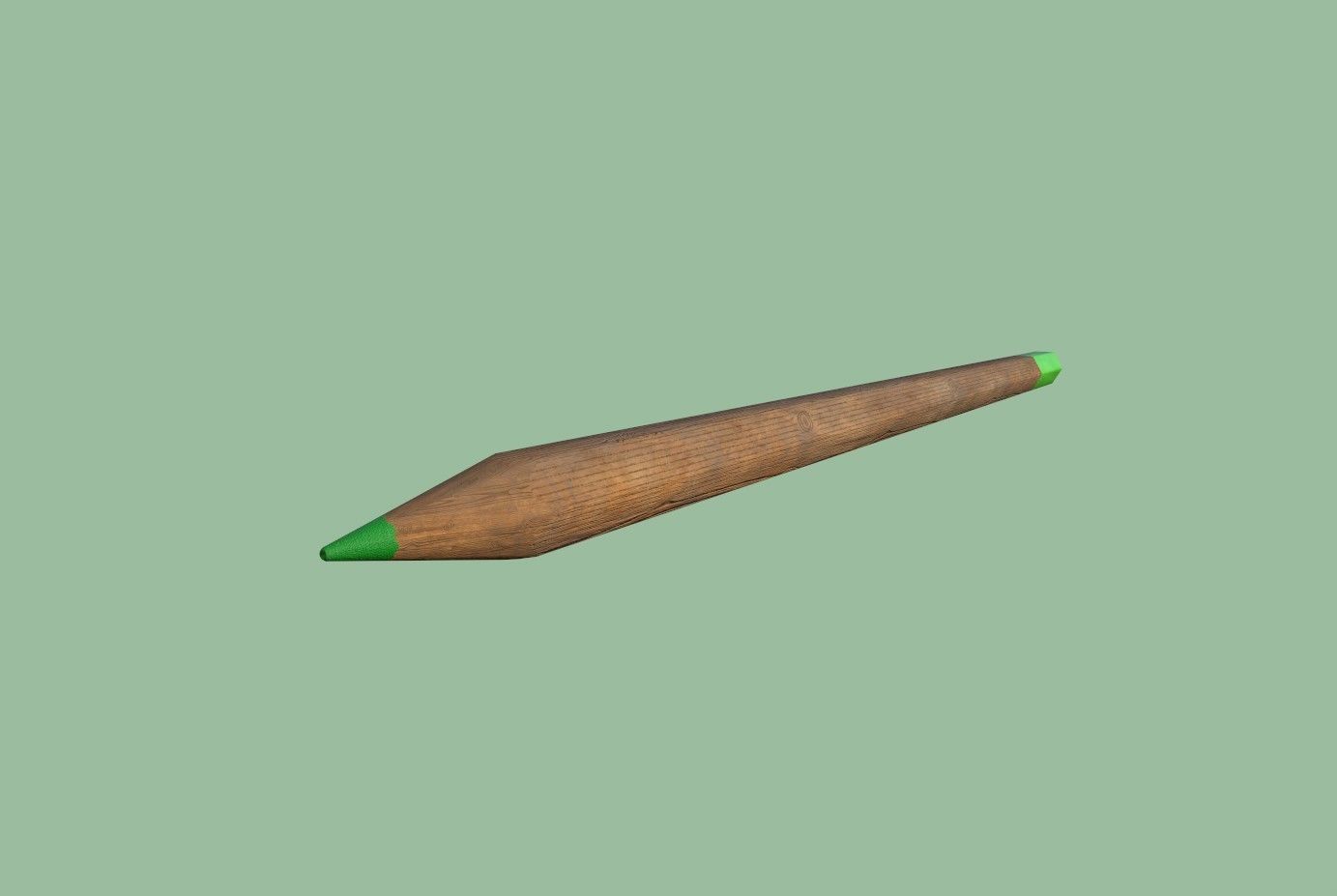 Colored pencils Low-poly 3D model_11