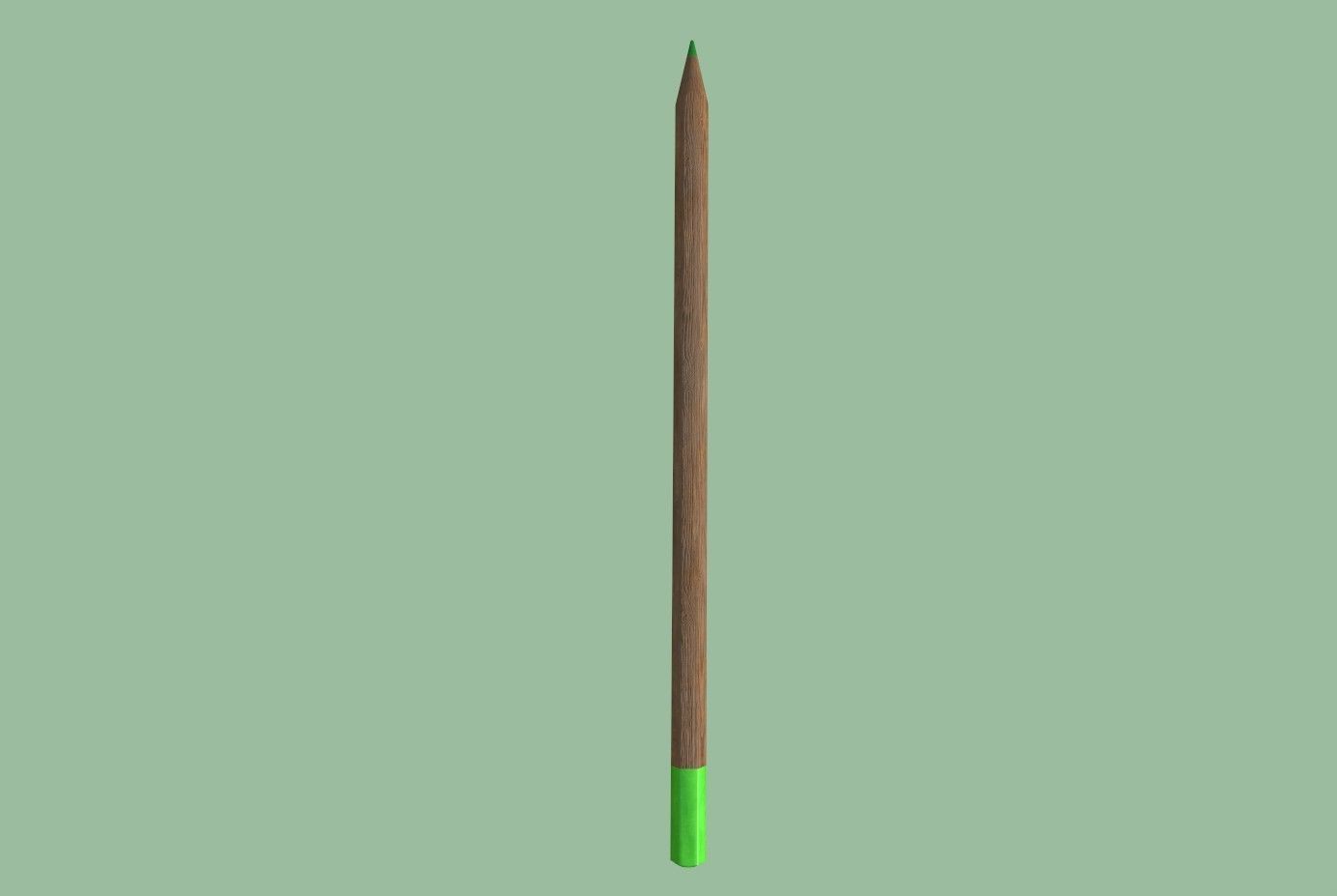Colored pencils Low-poly 3D model_10