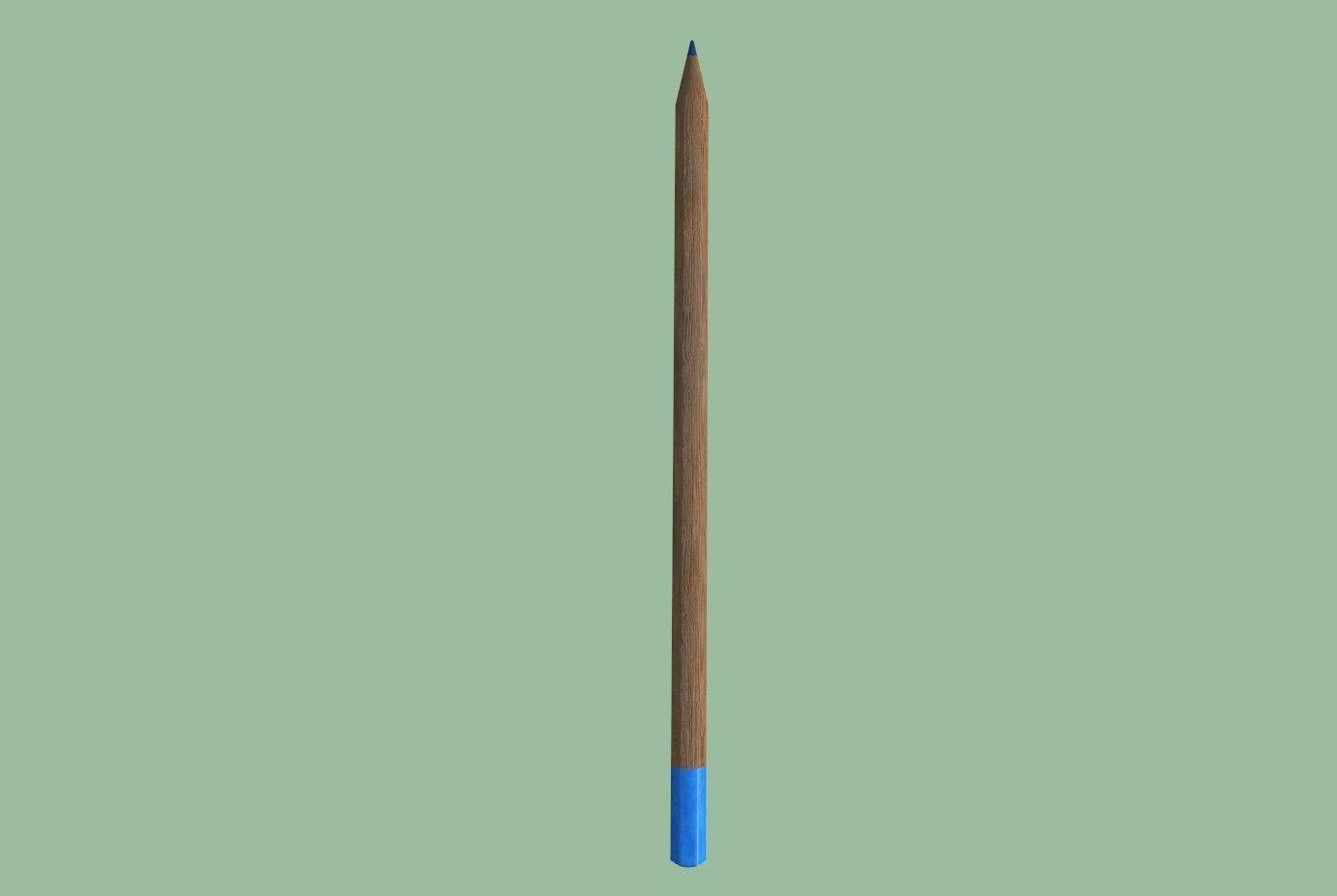 Colored pencils Low-poly 3D model_6