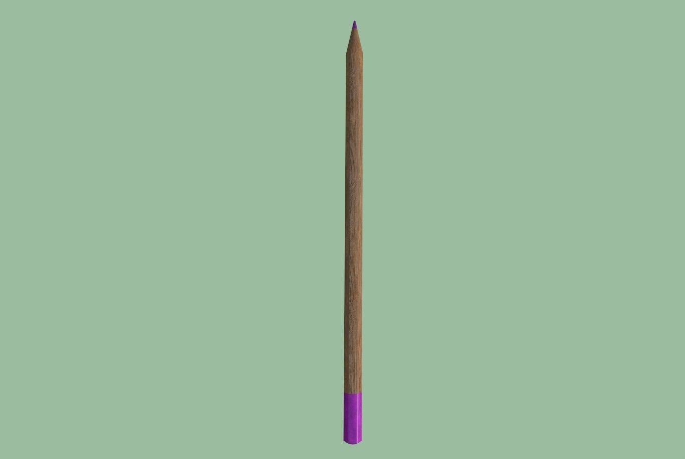 Colored pencils Low-poly 3D model_3