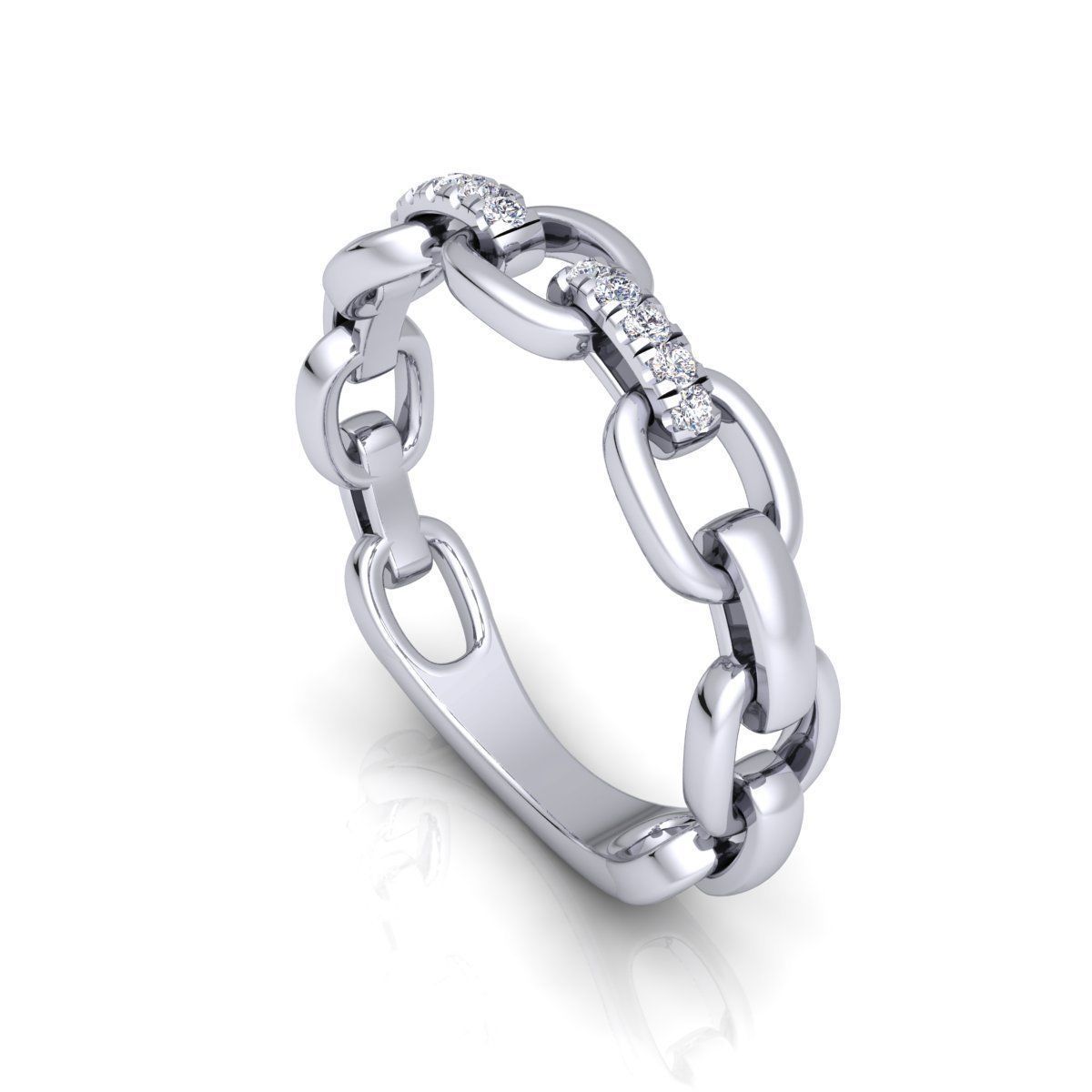 Cuban Link Ring  3D print model_18