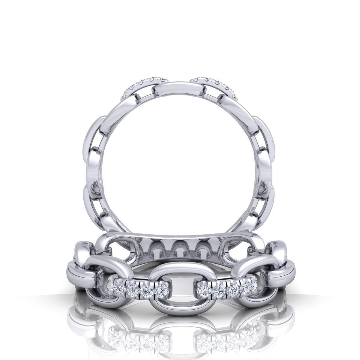 Cuban Link Ring  3D print model_4