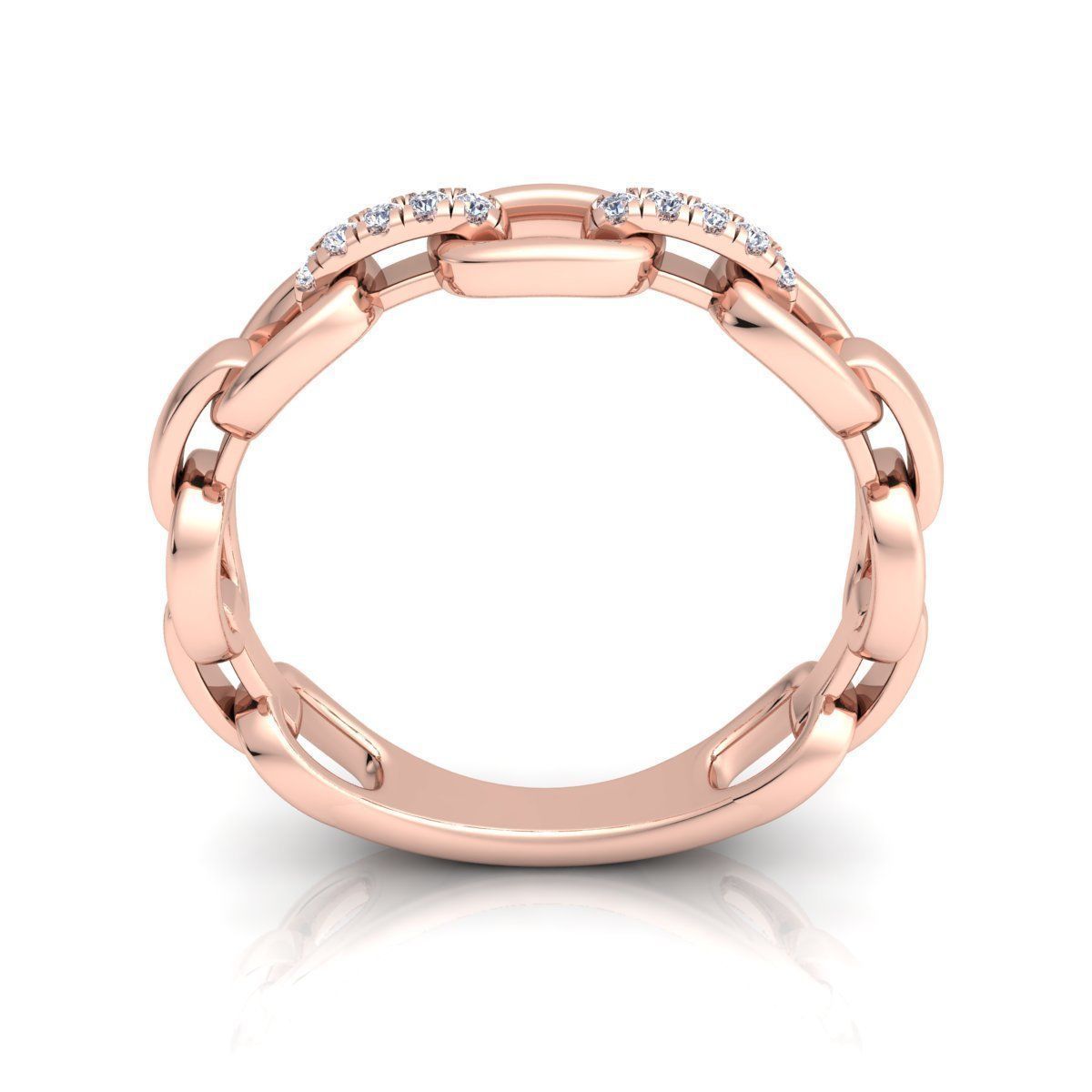 Cuban Link Ring  3D print model_11