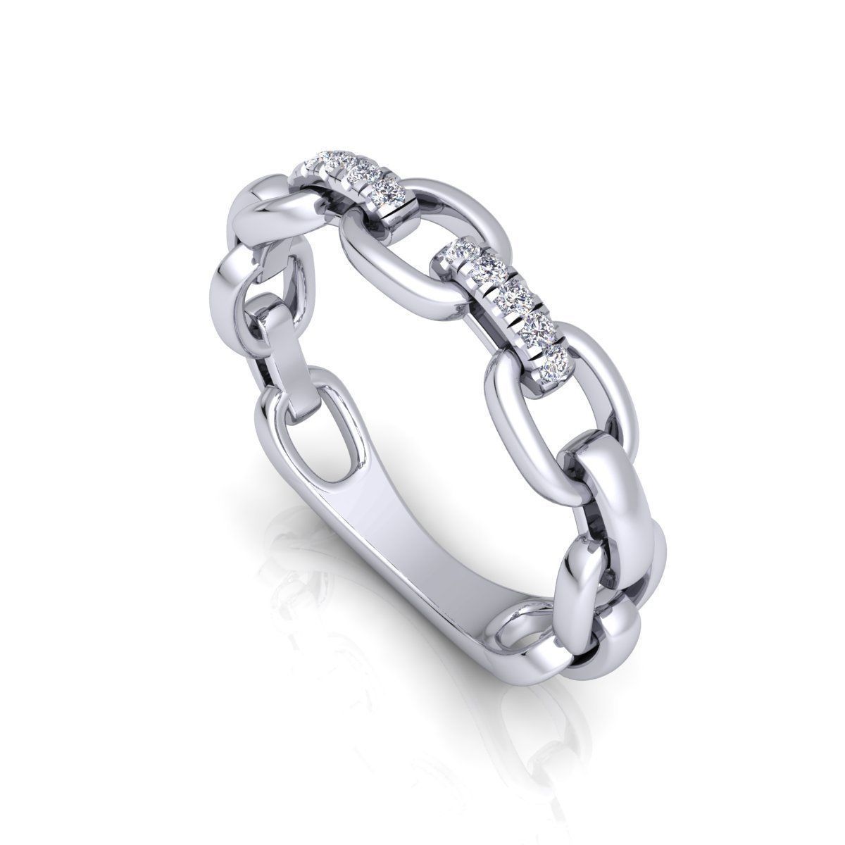 Cuban Link Ring  3D print model_9