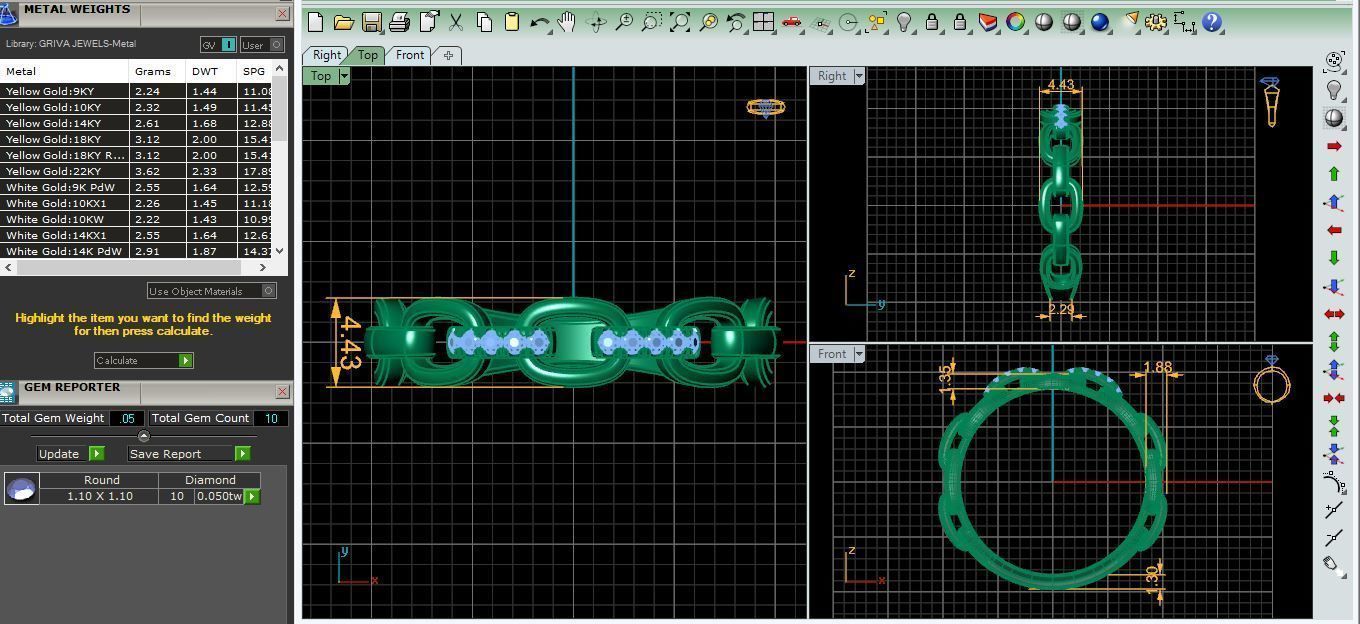 Cuban Link Ring  3D print model_6