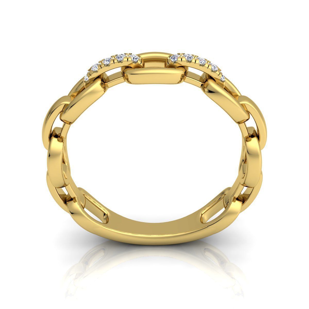 Cuban Link Ring  3D print model_10