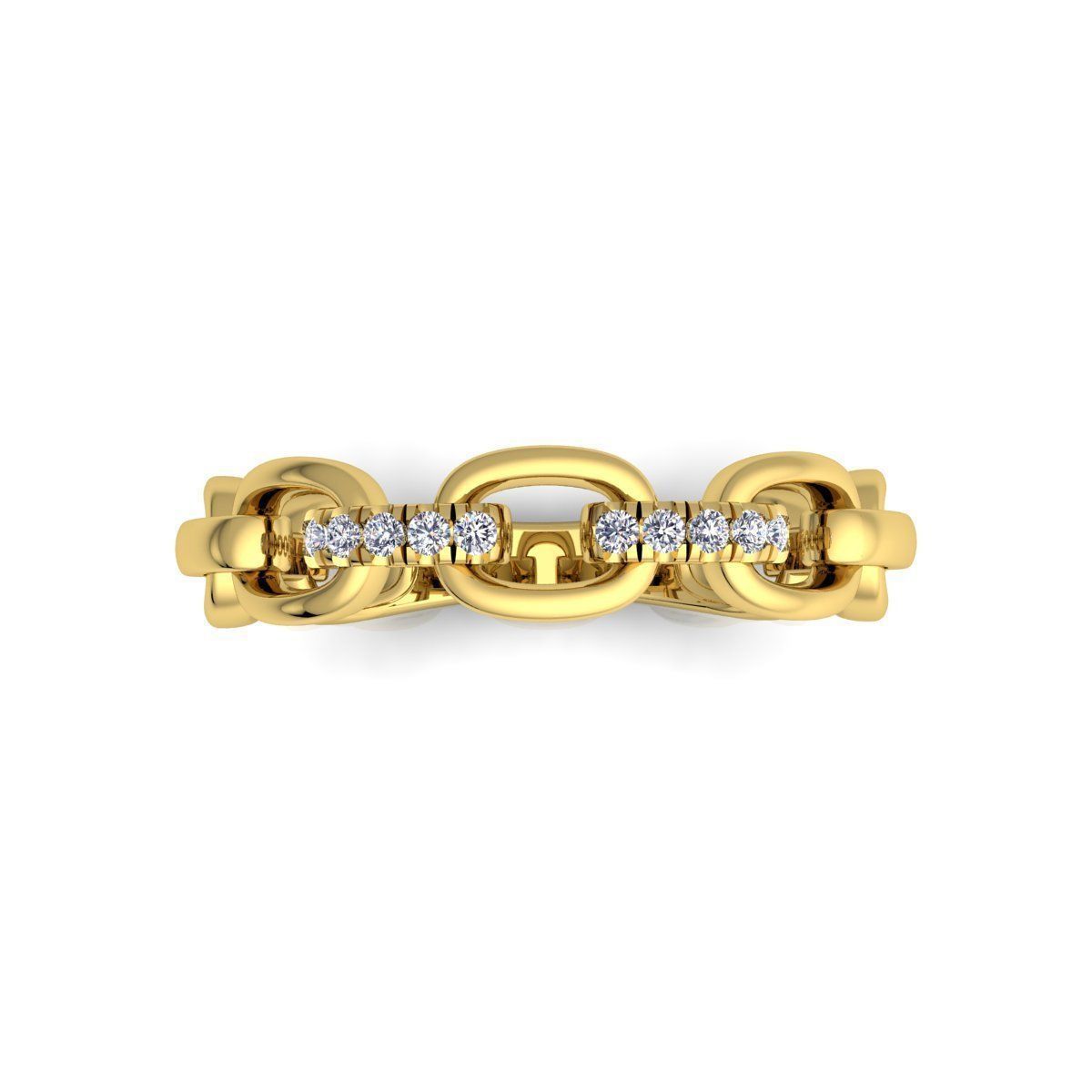 Cuban Link Ring  3D print model_13