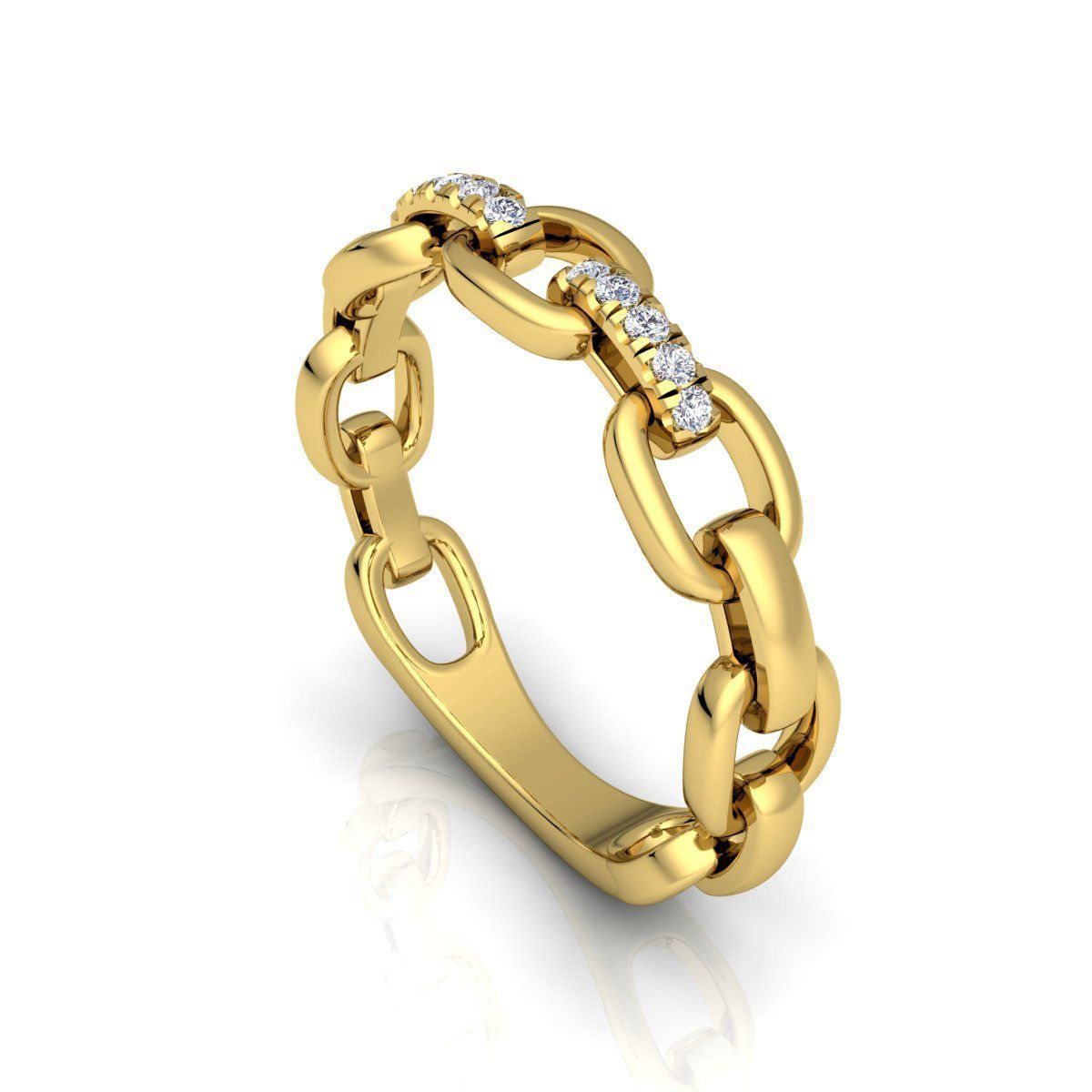 Cuban Link Ring  3D print model_16