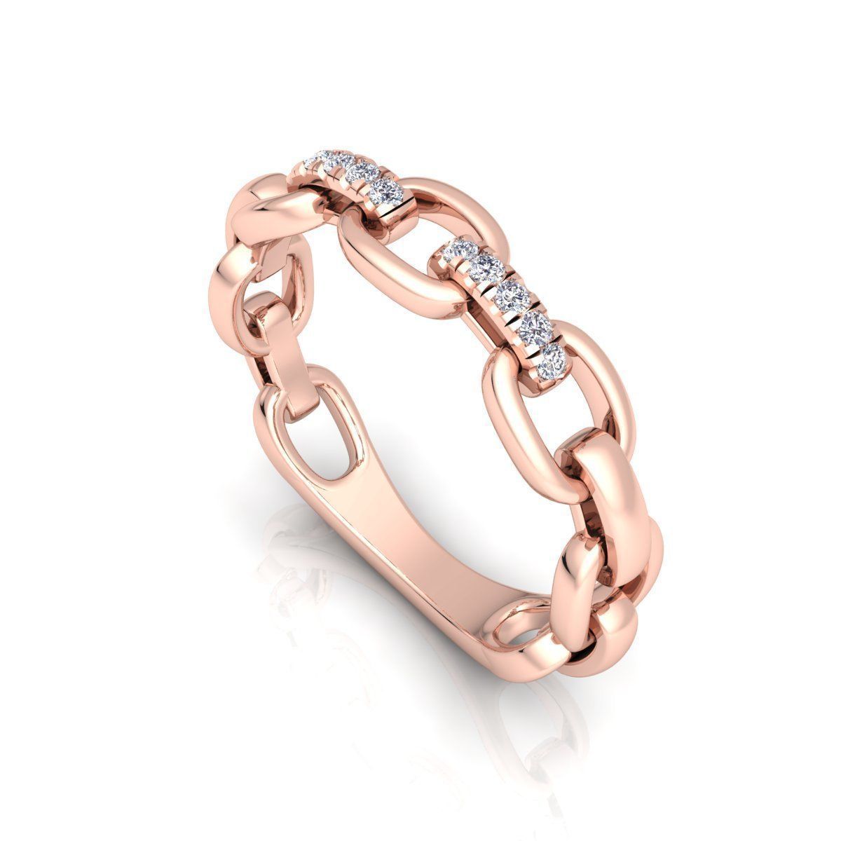 Cuban Link Ring  3D print model_2