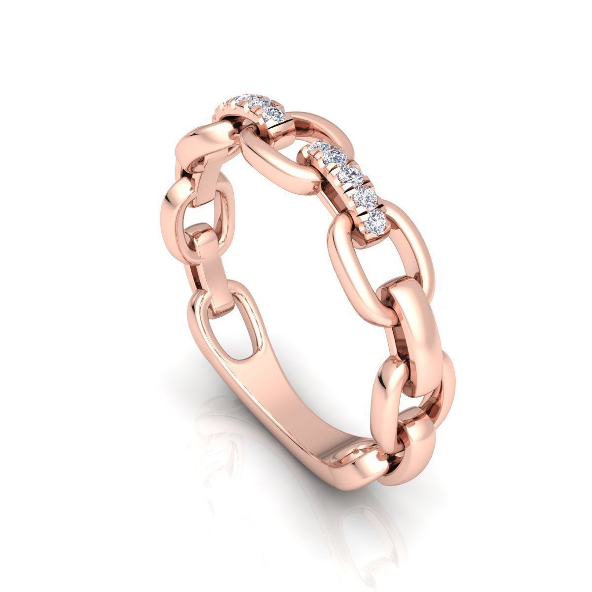 Cuban Link Ring  3D print model_17