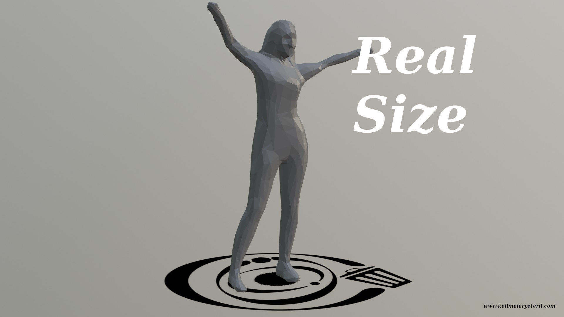 Human 067 LP R Low-poly 3D model_3