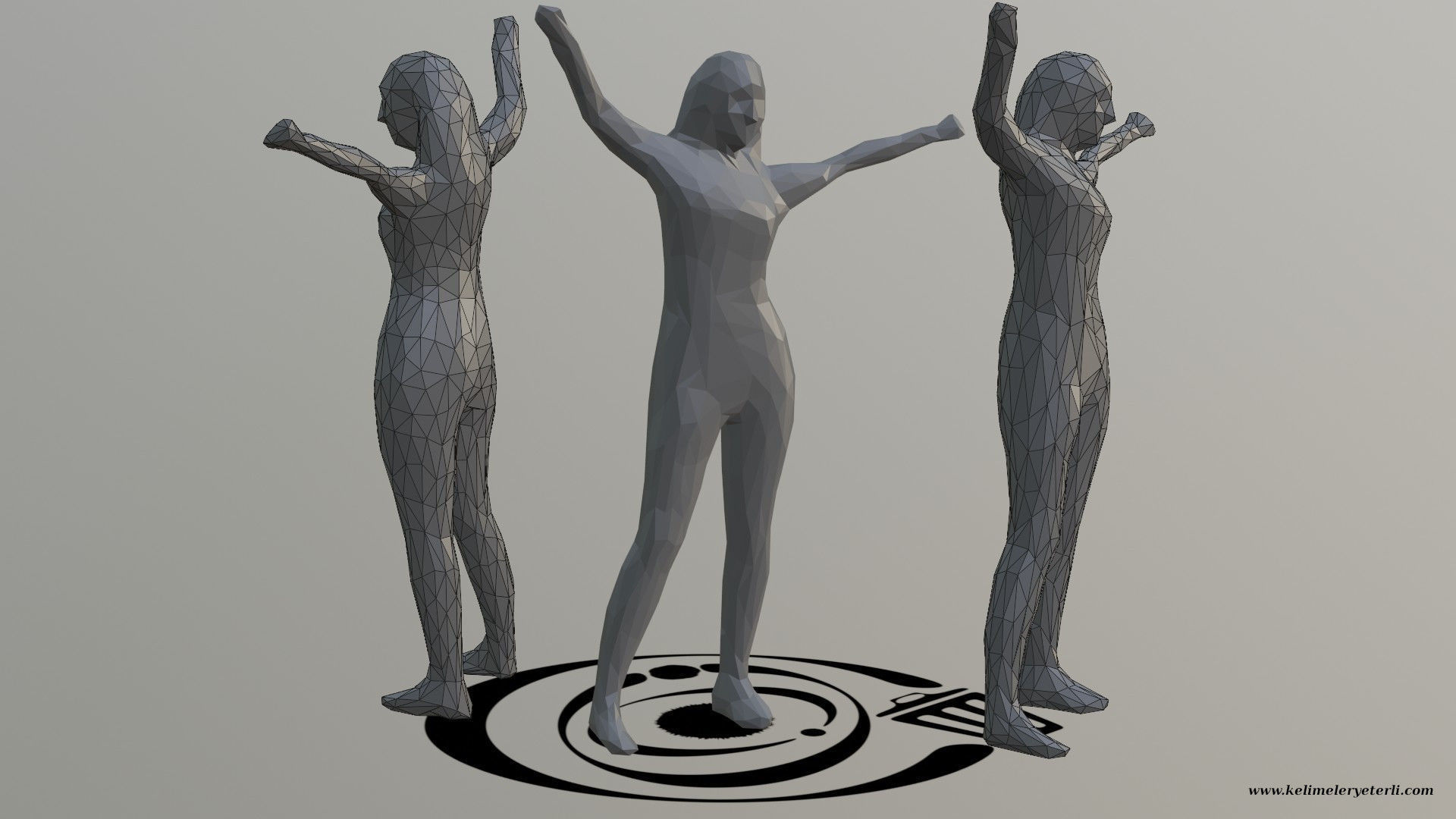 Human 067 LP R Low-poly 3D model_1