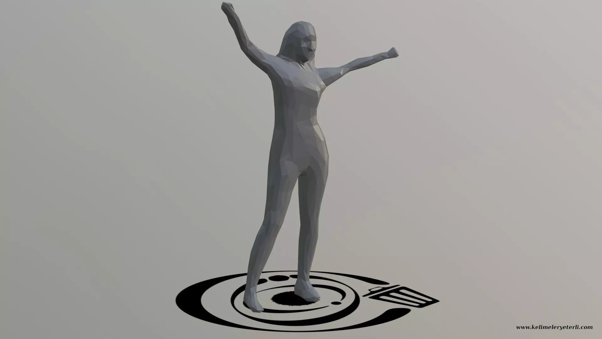 Human 067 LP R Low-poly 3D model_0