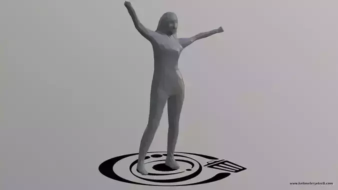 Human 067 LP R Low-poly 3D model