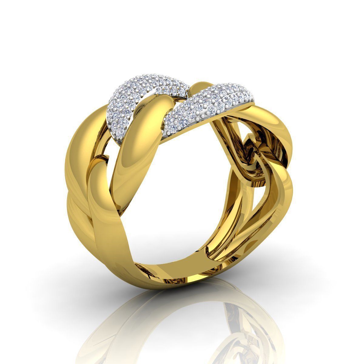 Cuban Link Ring 01 3D print model_5