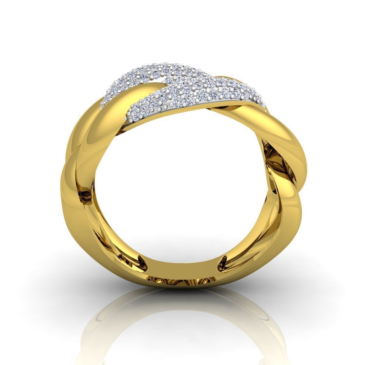 Cuban Link Ring 01 3D print model_8