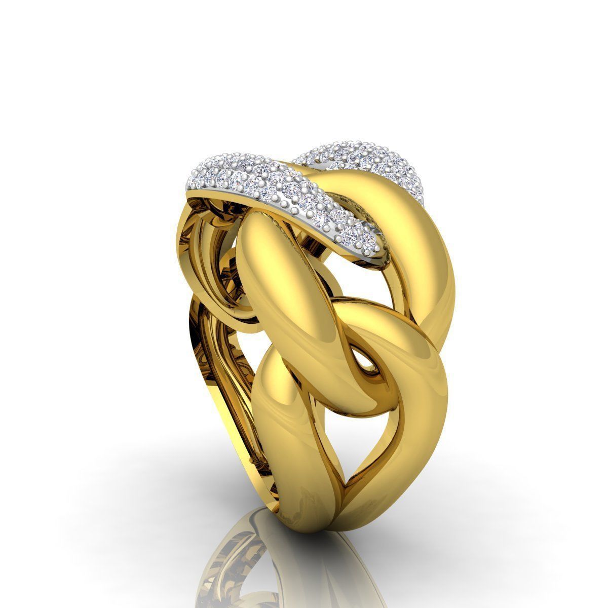 Cuban Link Ring 01 3D print model_10