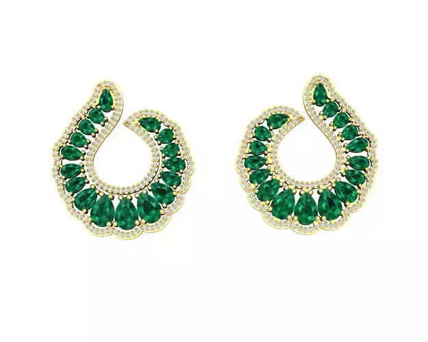 earring emerald earrings