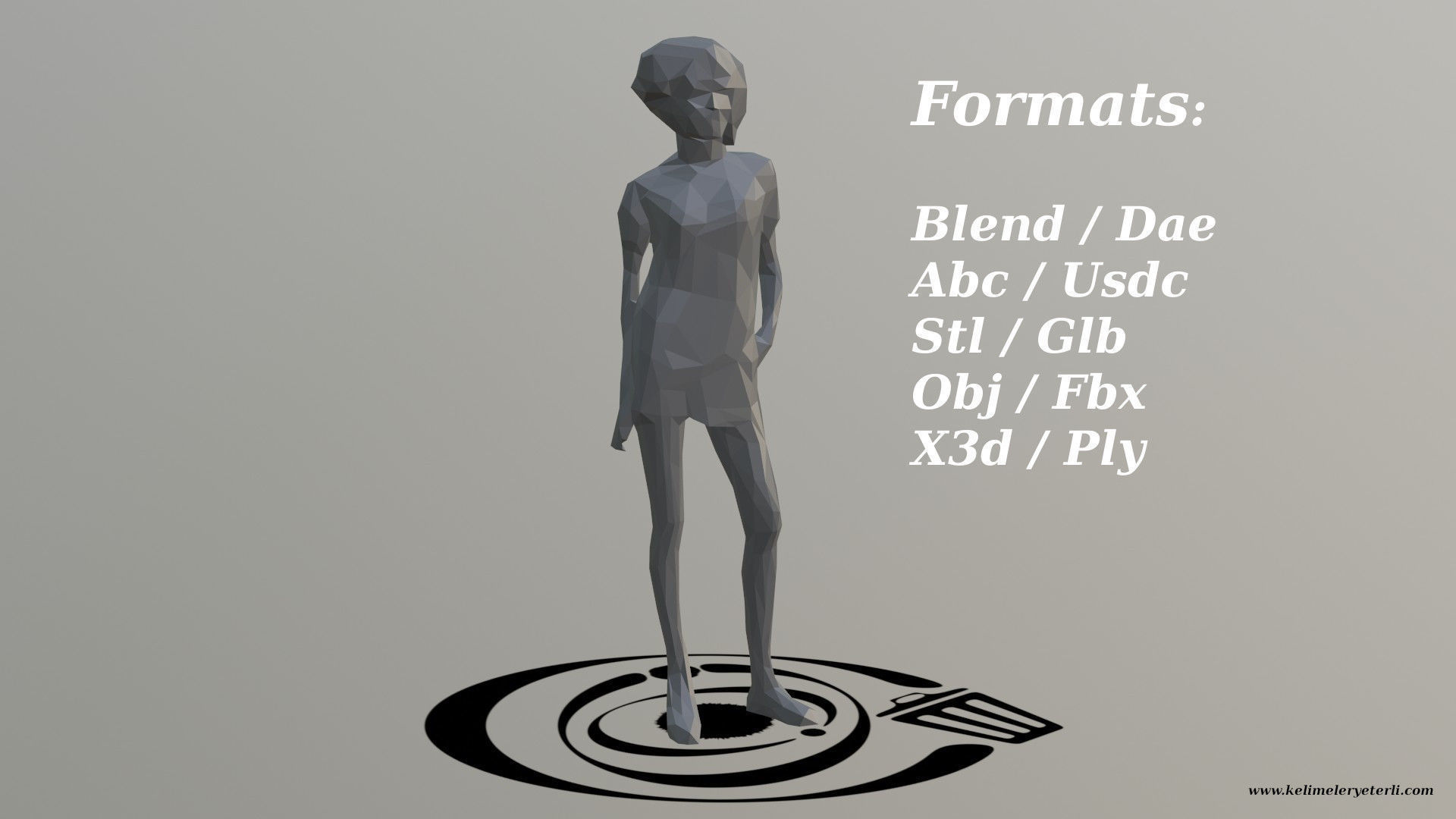 Human 069 LP R Low-poly 3D model_2