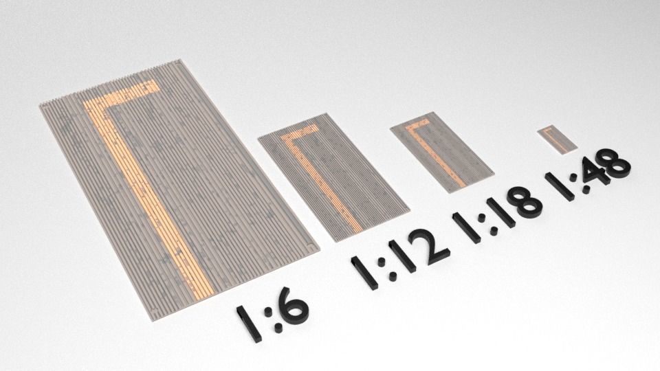 Star Wars Rogue One Scarif floor panels 1-6 scale Hottoys Free 3D print model_3