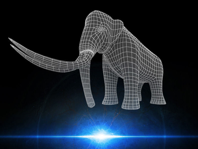 Mammoth elephant Low-poly 3D model_3