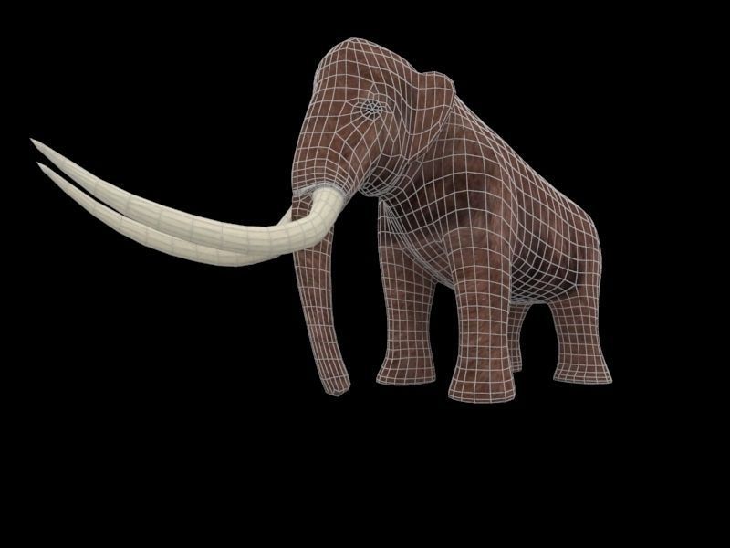 Mammoth elephant Low-poly 3D model_5