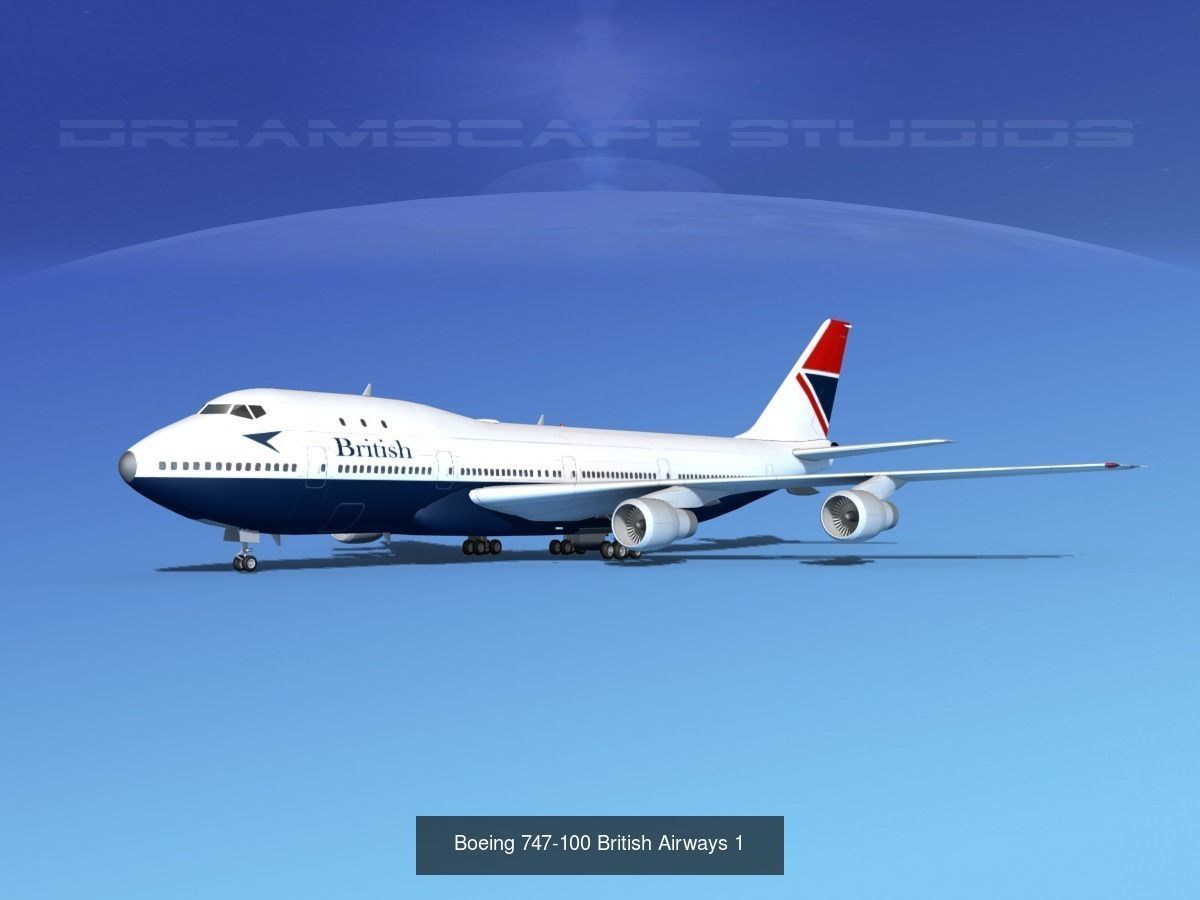 39 British Airways Jetliners 3D Model Collection_9